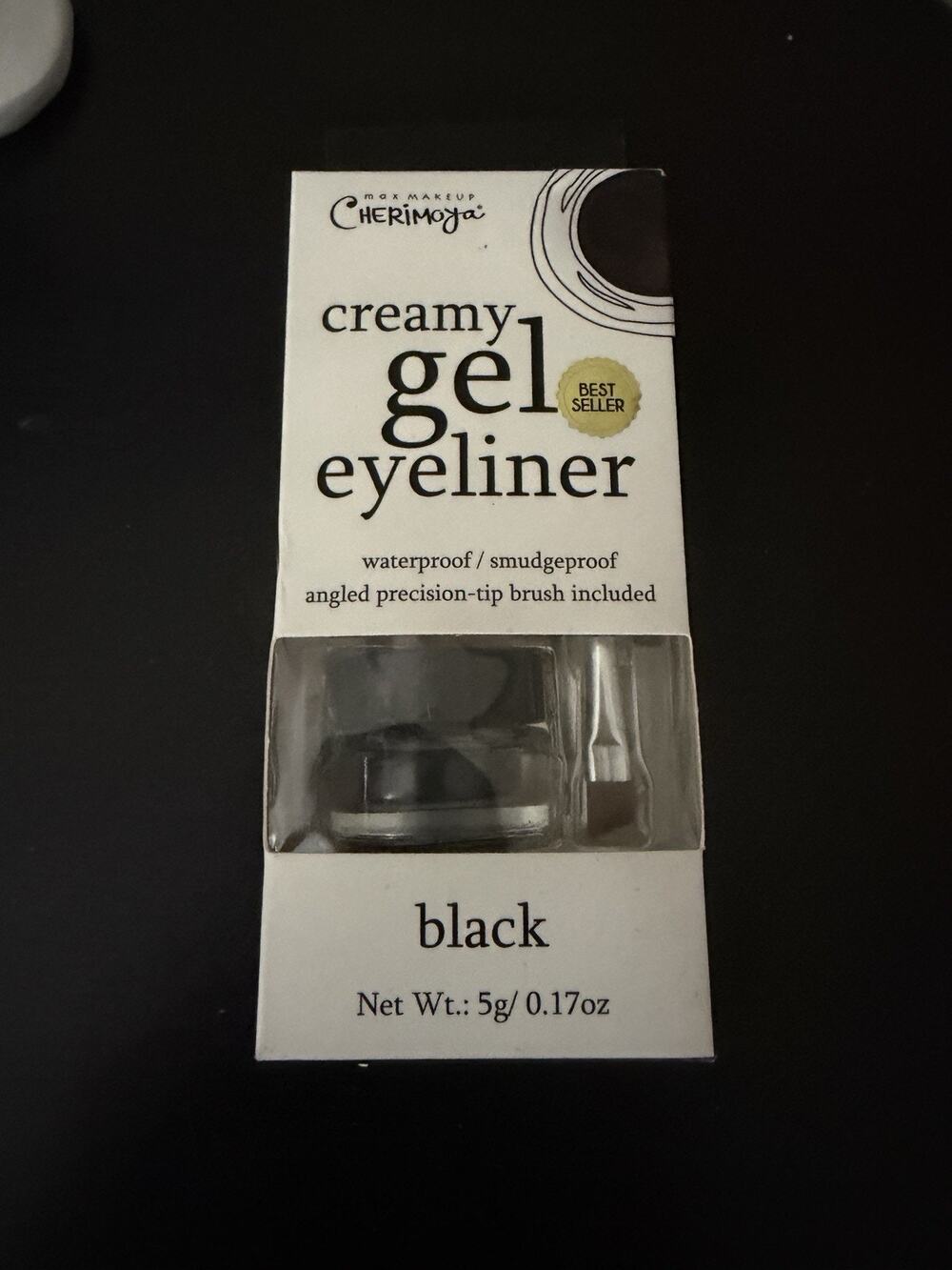 Cherimoya Creamy Gel Eyeliner Black Makeup 0.17oz